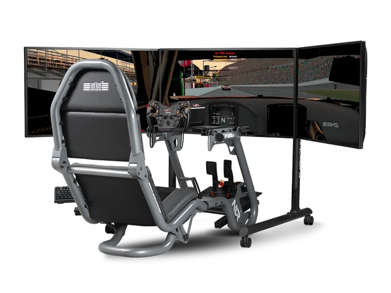 SOPORTE TV TRIPLE SIMULADOR COCKPIT ROUND TUBE - 5