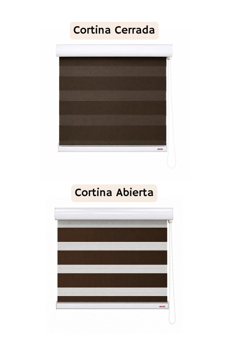 CORTINA ROLLER DUO 135X240 CAFE - 2