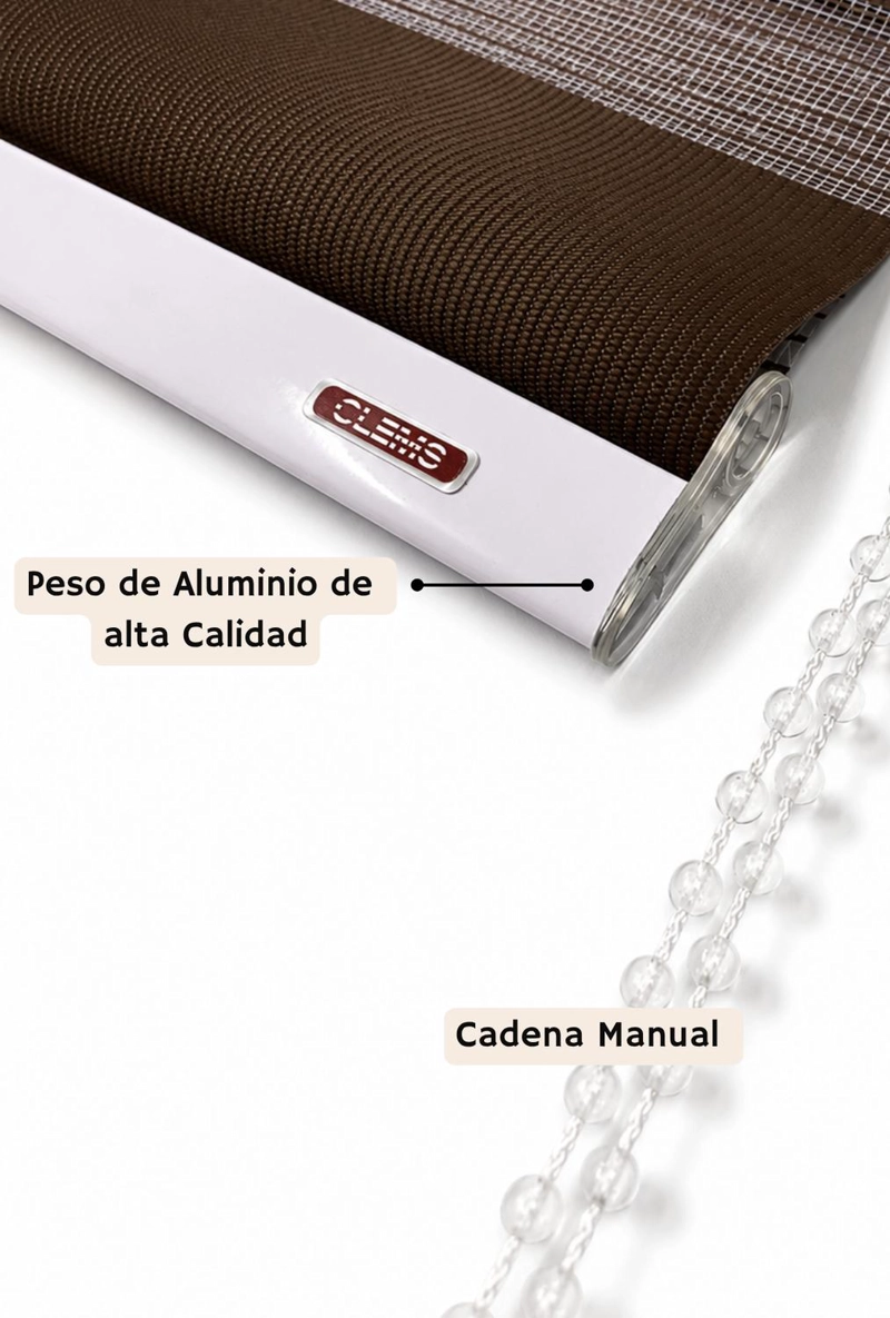 CORTINA ROLLER DUO 135X240 CAFE - 5