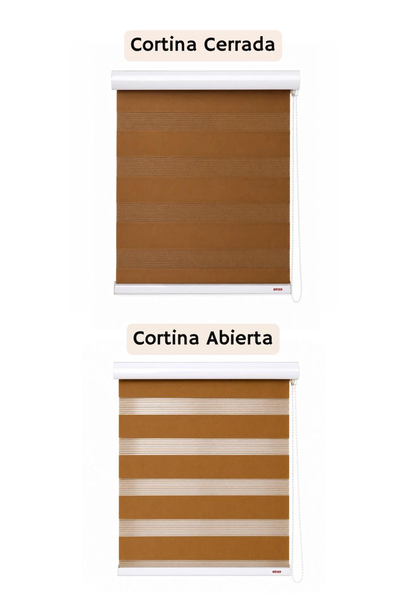 CORTINA ROLLER DUO 165X160 MADERA - 2