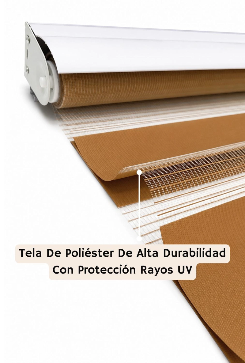 CORTINA ROLLER DUO 165X160 MADERA - 4
