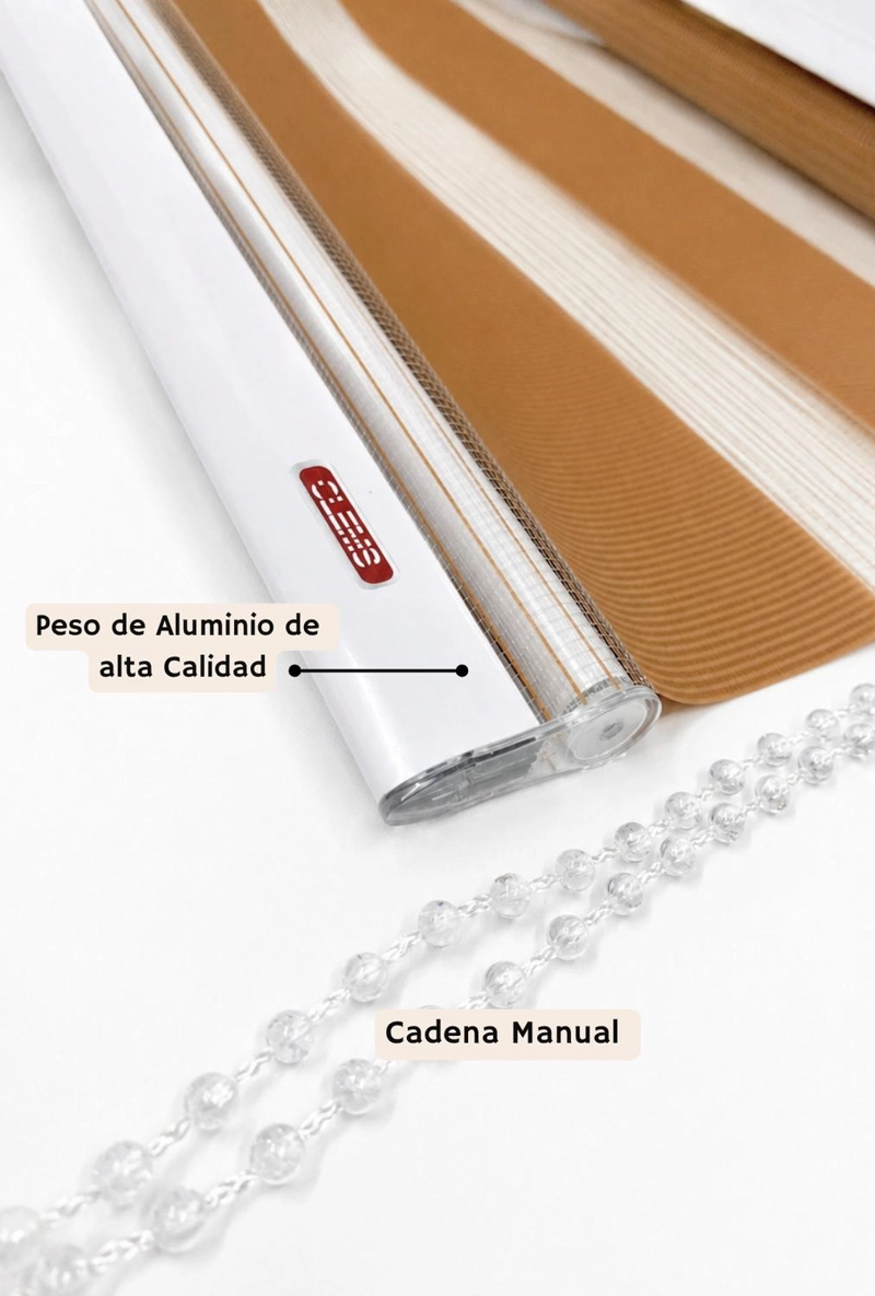 CORTINA ROLLER DUO 165X160 MADERA - 5
