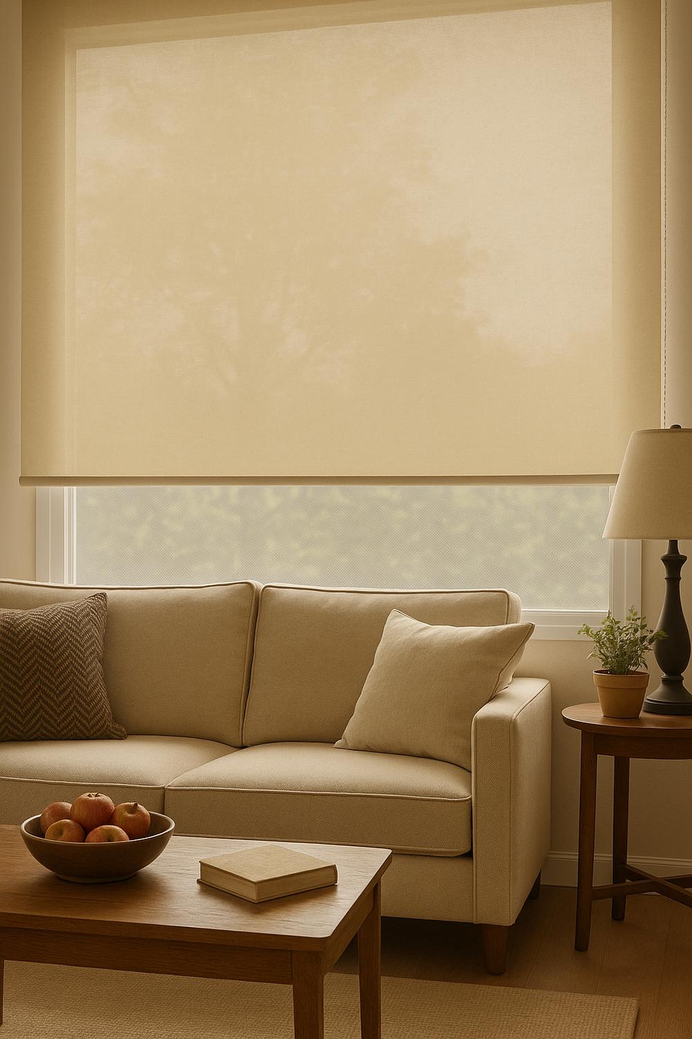 SUNSCREEN CORTINA ROLLER 120X160 COLOR CRUDO CLEMS - 1