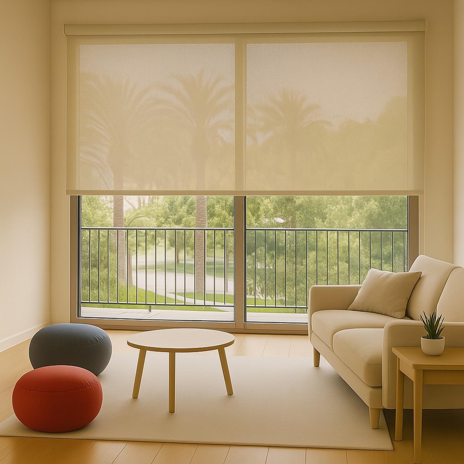 SUNSCREEN CORTINA ROLLER 120X160 COLOR CRUDO CLEMS - 2