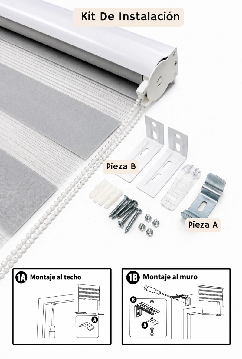 CORTINA ROLLER DUO 060X120 GRIS - 3