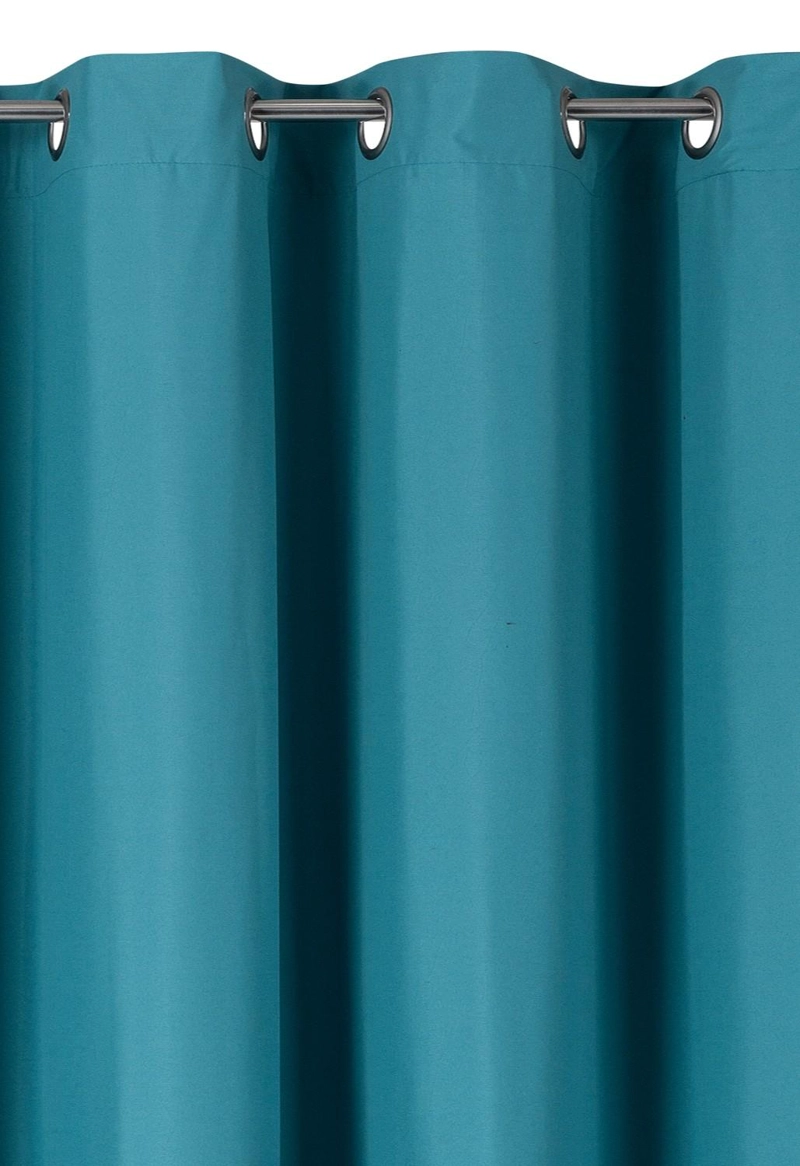 CORTINA BLACKOUT 100% ENGOMADA TERMICA TELA LIGERA 140X225 - MICROFIBRA PREMIUM - 2 PAÑOS TURQUESA - 7