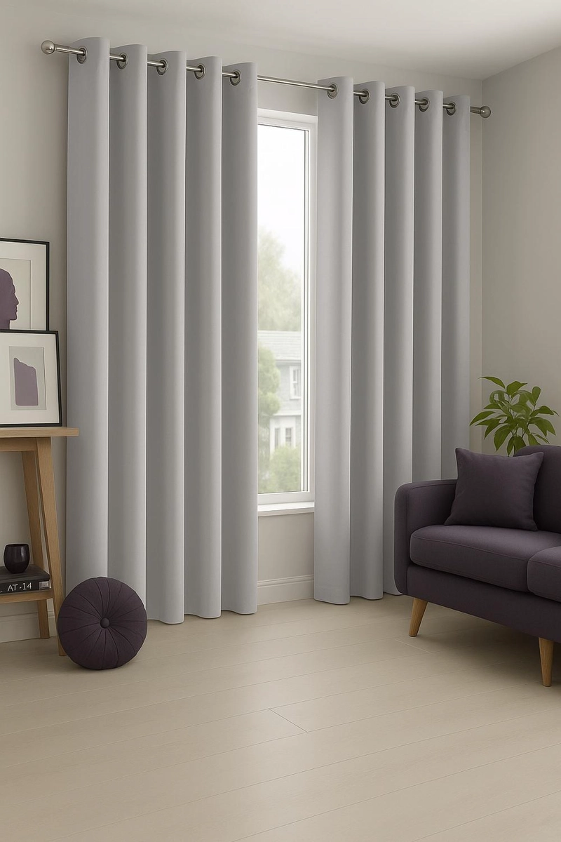 CORTINA BLACKOUT 100% ENGOMADA TERMICA TELA LIGERA 140X225 - MICROFIBRA PREMIUM - 1 PAÑO MARFIL - 5