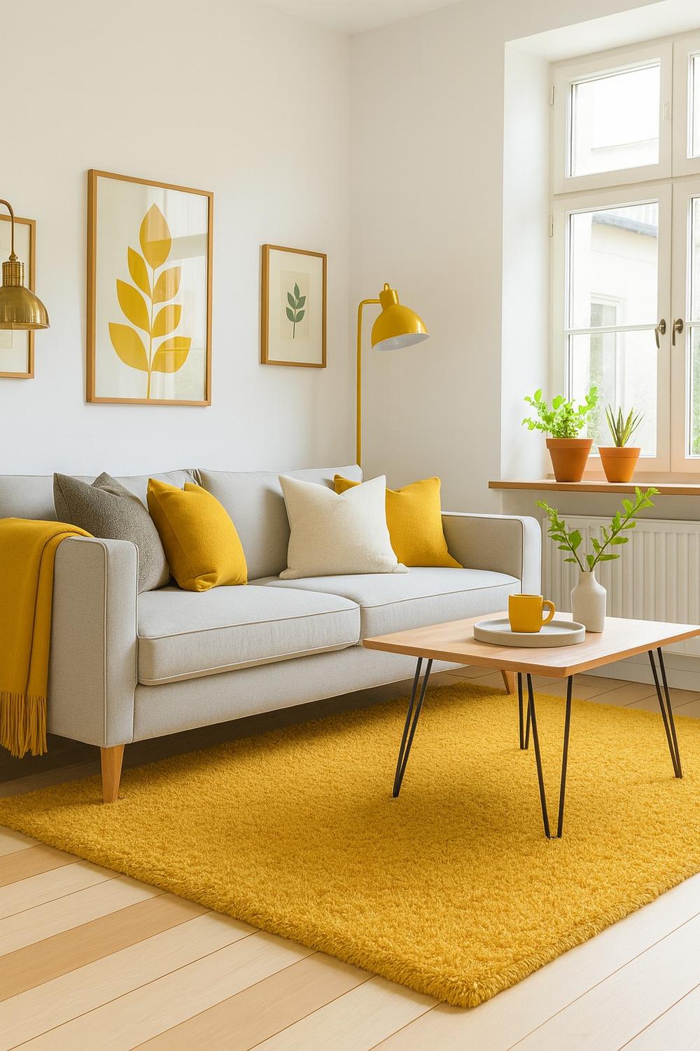 ALFOMBRA CLEMS TIMMY EXTRA PELUDA AMARILLO GOLD LISA GOLDEN 55 X 145 CM - 4