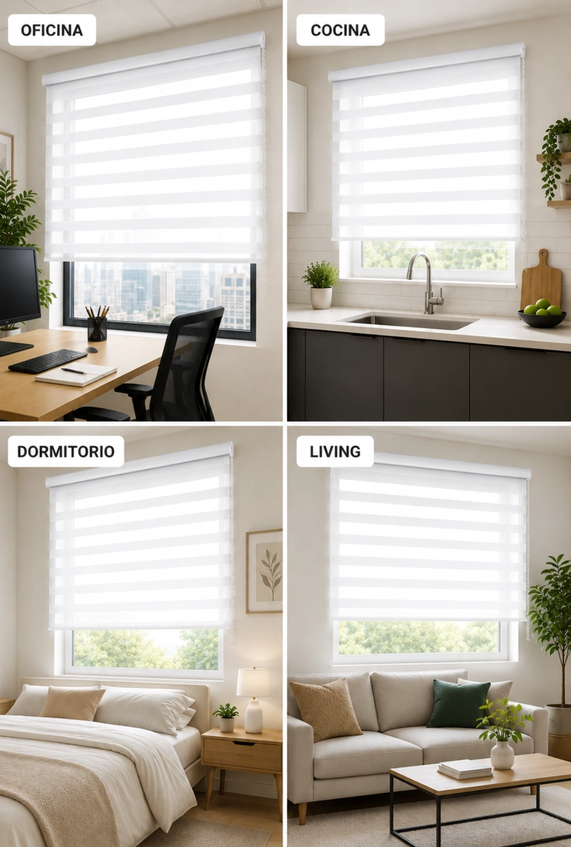 CORTINA ROLLER DUO 90X180 BLANCO - 6