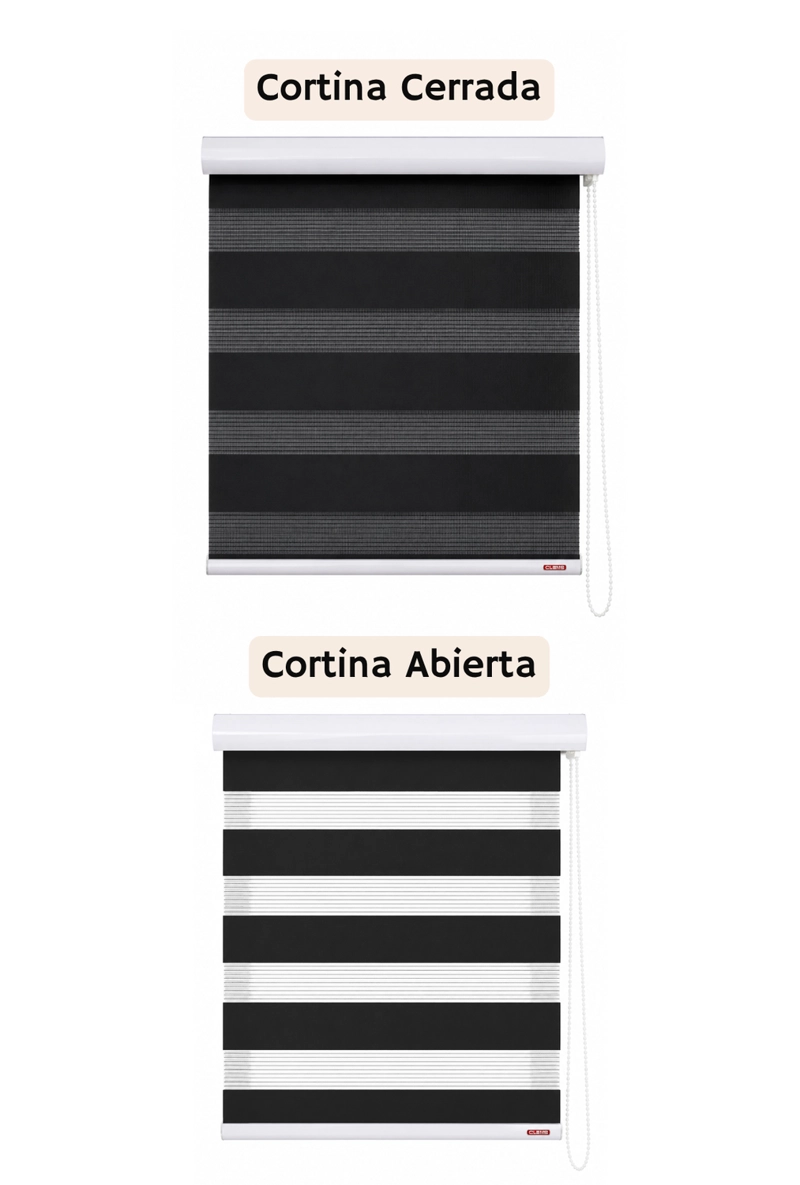 CORTINA ROLLER DUO 120X160 NEGRO - 2