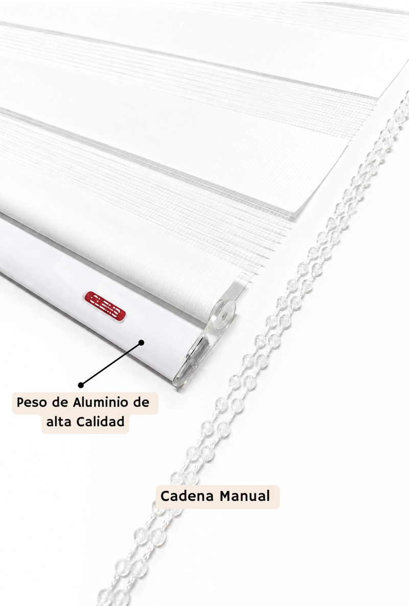 CORTINA ROLLER DUO 180X180 PERLA - 5