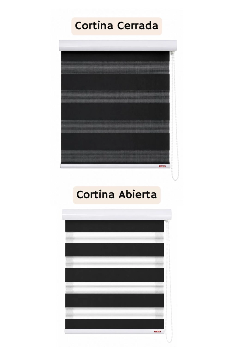 CORTINA ROLLER DUO 180X160 NEGRO - 2