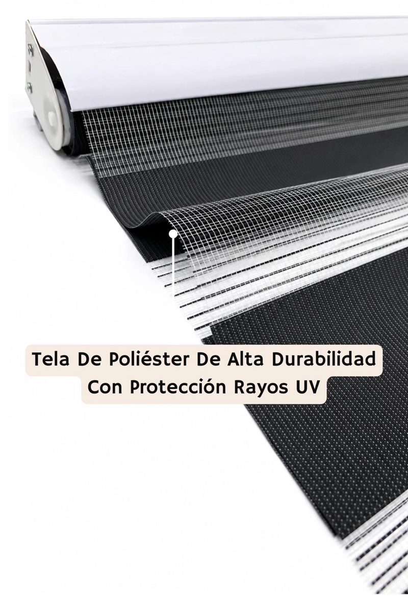 CORTINA ROLLER DUO 180X160 NEGRO - 4