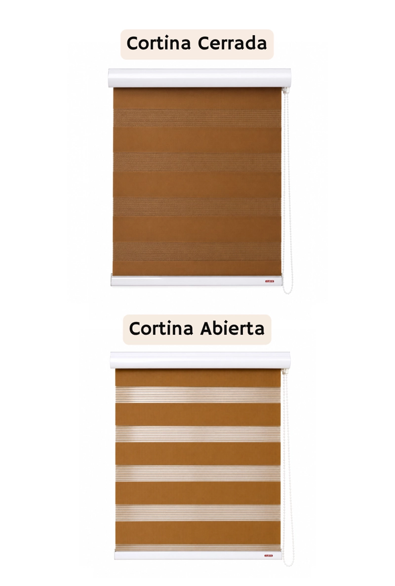 CORTINA ROLLER DUO 075X140 MADERA - 2