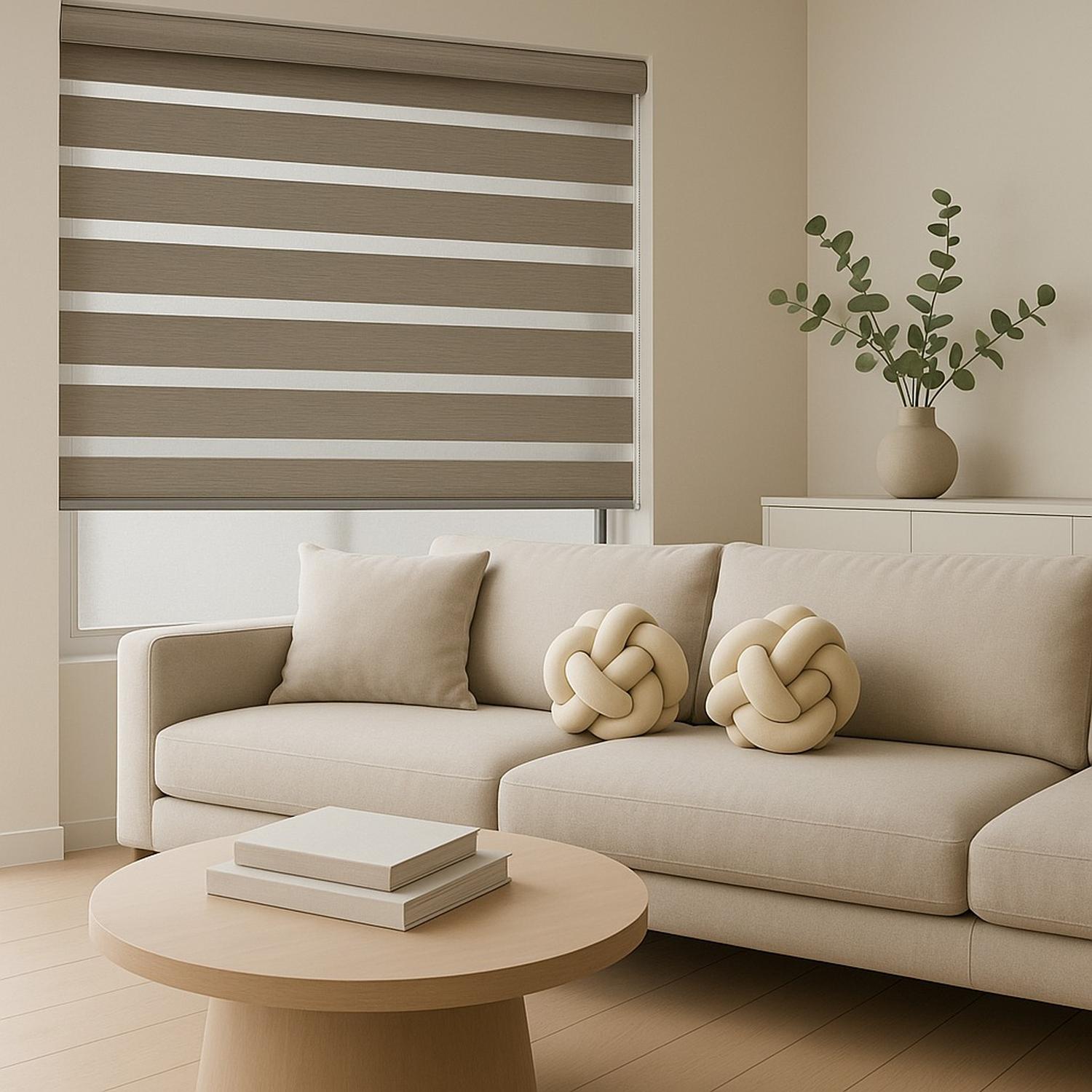 CORTINA ROLLER DUO BLACKOUT LINO 180X160 - 2