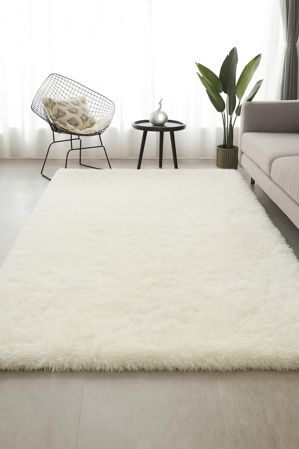 ALFOMBRA CLEMS PELUDA CREMA SHAGGY 150 X 200 CM - 1