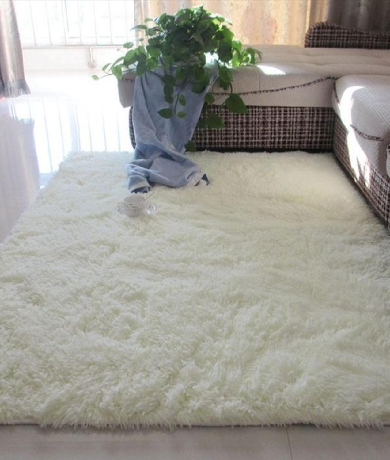 ALFOMBRA CLEMS PELUDA CREMA SHAGGY 150 X 200 CM - 4