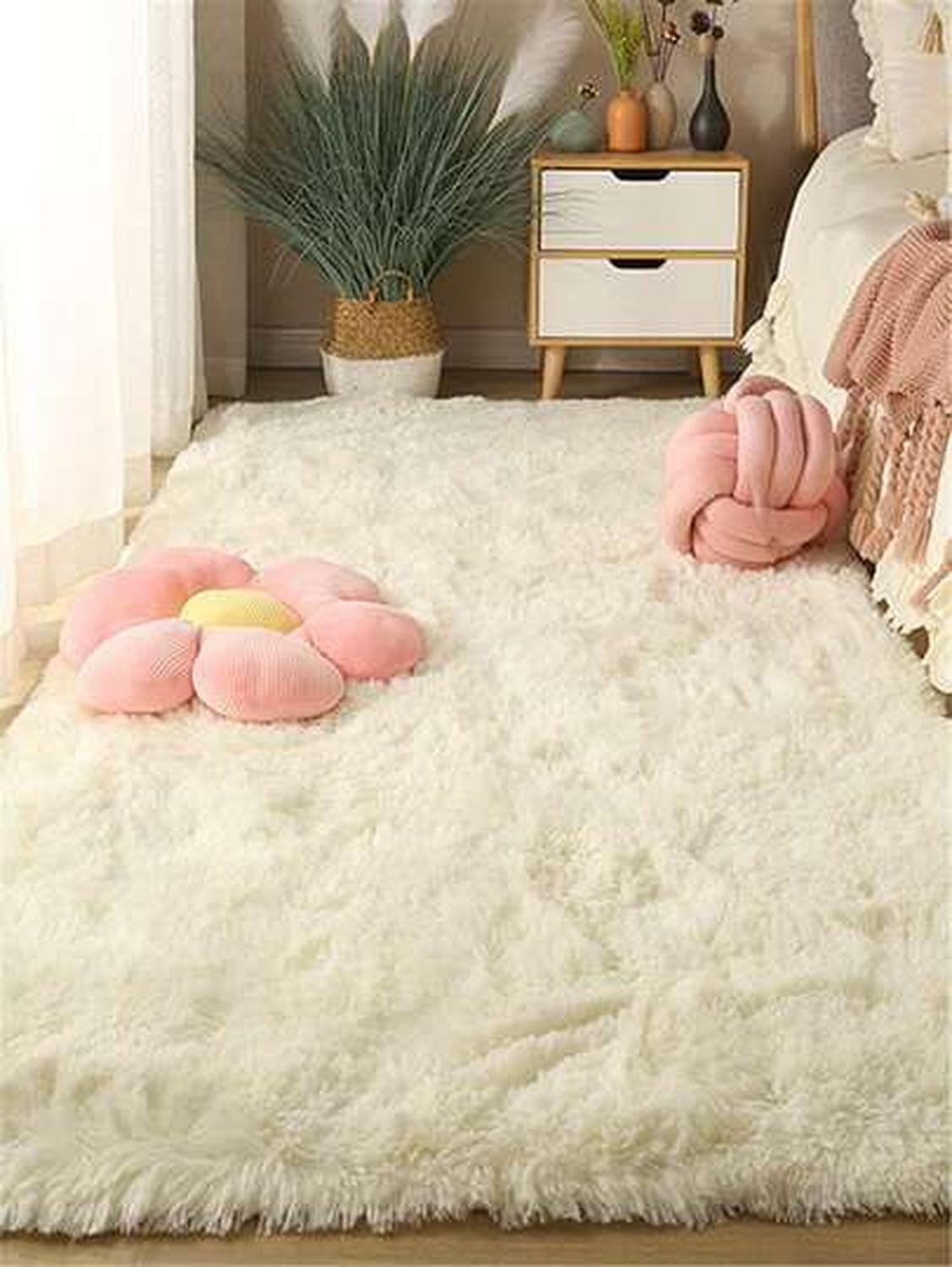 ALFOMBRA CLEMS PELUDA CREMA SHAGGY 150 X 200 CM - 5