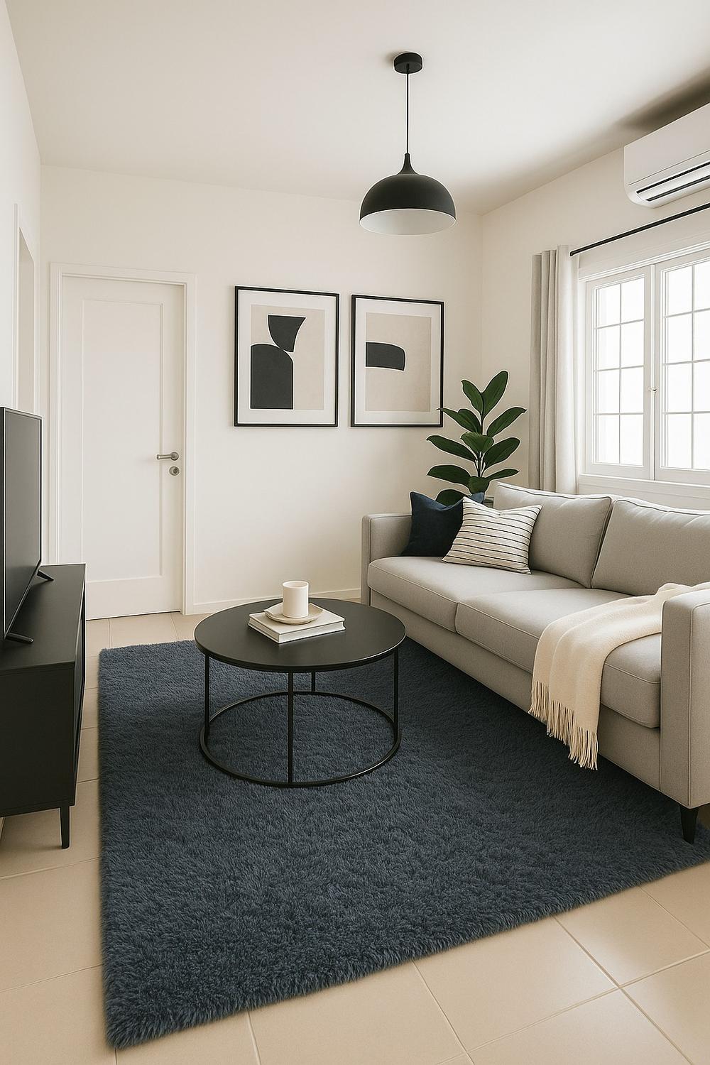 ALFOMBRA CLEMS PELUDA GRIS SHAGGY 200 X 220 CM - 2
