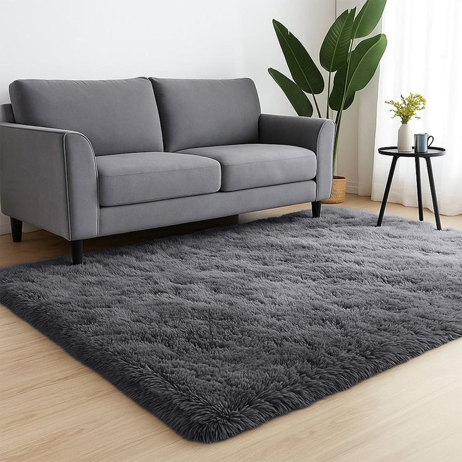 ALFOMBRA CLEMS PELUDA GRIS SHAGGY 200 X 220 CM - 4