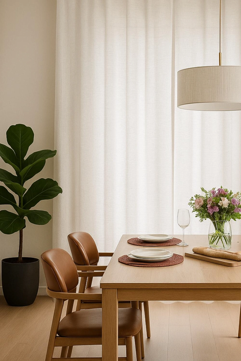 CORTINA BLACKOUT 100% ENGOMADA TE RMICA TIPO LINO 140X220 - TELA GRUESA PREMIUM - 1 PAÑO BLANCO - 6