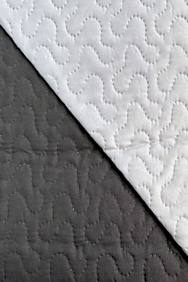 CUBRECAMA QUILT REVERSIBLE KING 280X260CM GRIS - 4