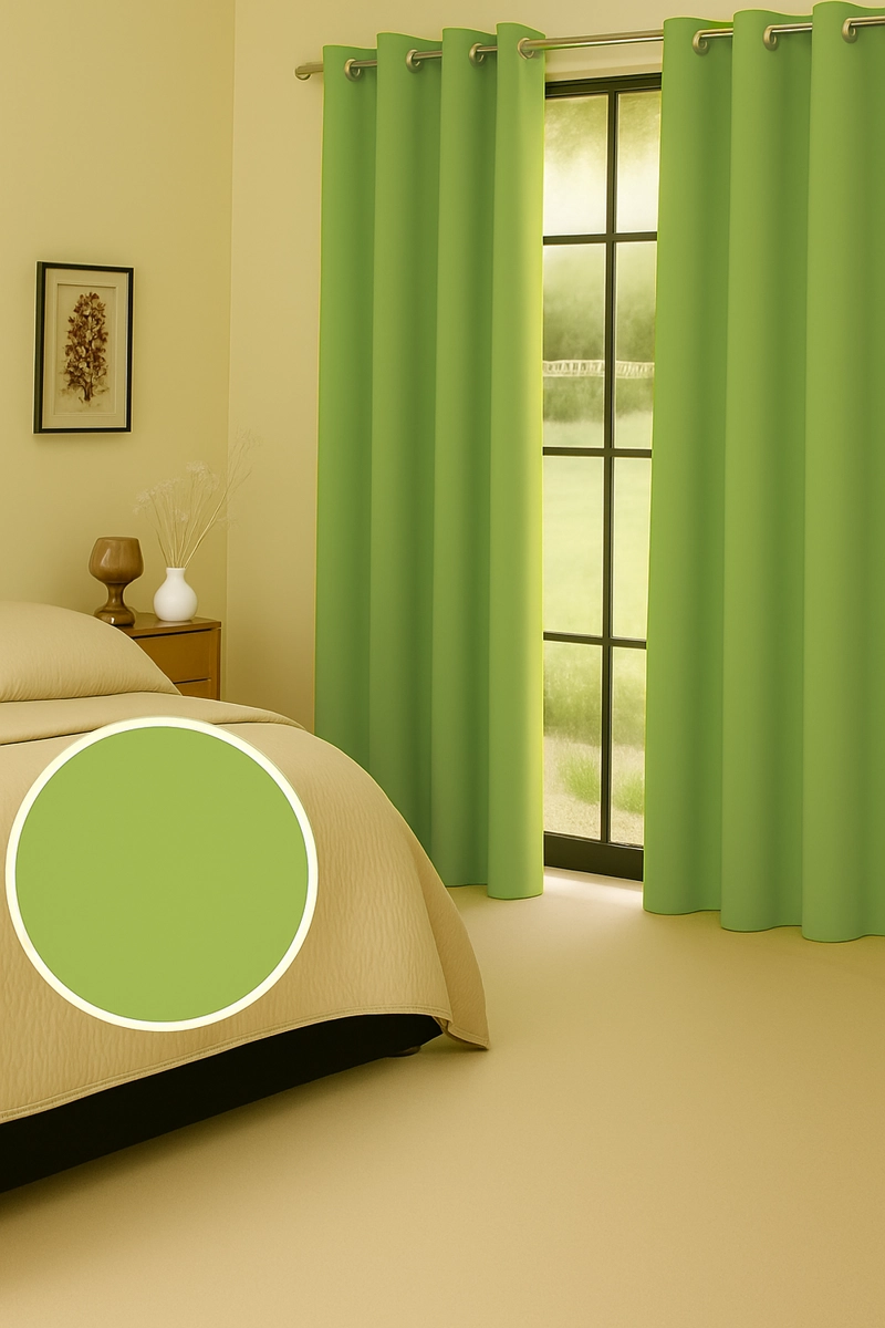 CORTINA ENGOMADA TERMICA TELA DELGADA 100% BLACKOUT 140X225 TAMAÑO 140X225 VERDE - 7