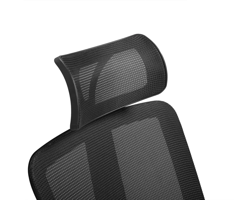 SILLA DE OFICINA PARA ESCRITORIO CON APOYACABEZA BRAZO REGULABLE NEGRA - 7