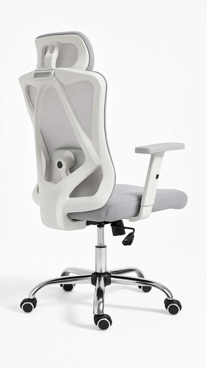 SILLA DE OFICINA GAMER PARA ESCRITORIO GRIS - 4