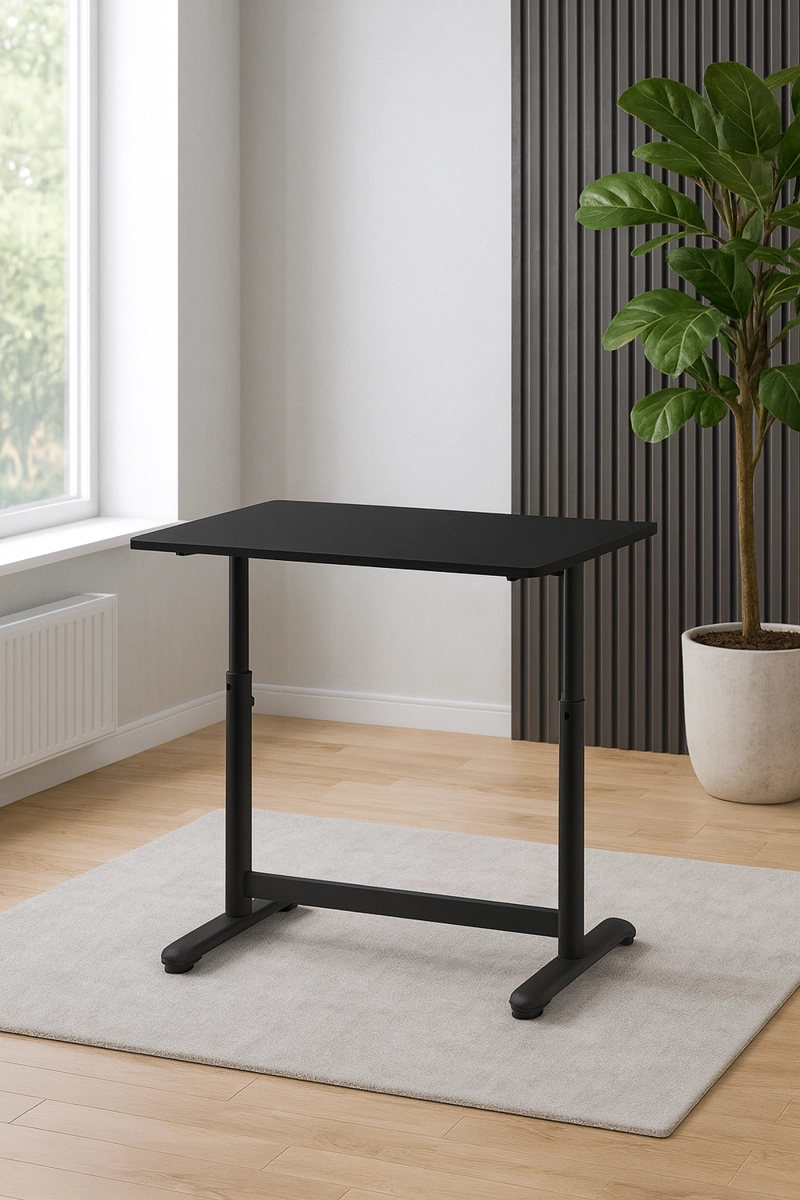 ESCRITORIO FUNCIONAL ALTURA AJUSTABLE 120X60X63-86CM NEGRO - 1