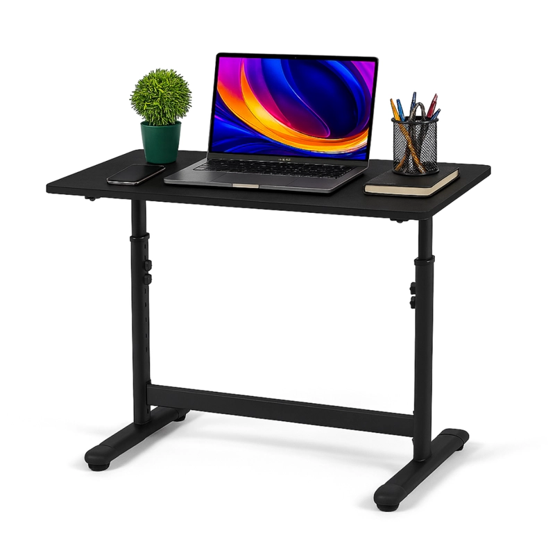 ESCRITORIO FUNCIONAL ALTURA AJUSTABLE 120X60X63-86CM NEGRO - 5