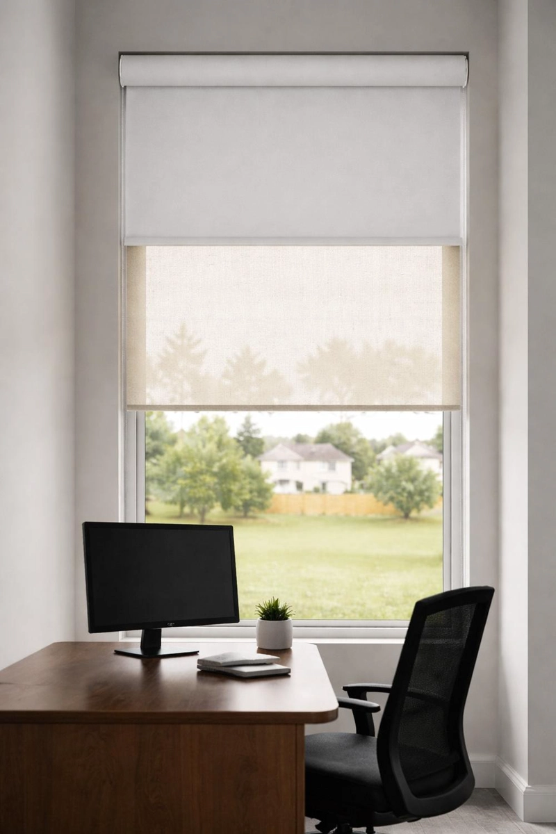 CORTINA ROLLER DOBLE BLACKOUT / SUNSCREEN 075X240 - 1