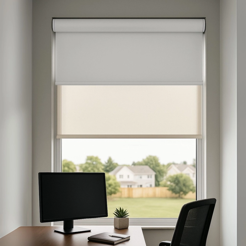 CORTINA ROLLER DOBLE BLACKOUT / SUNSCREEN 135X160 - 1