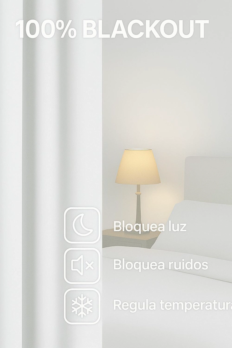 CORTINA TRADICIONAL BLACKOUT BLANCO - 6
