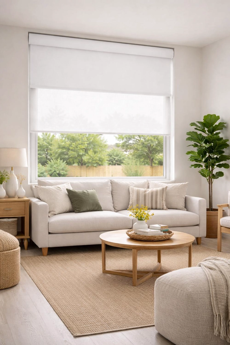 CORTINA ROLLER DOBLE BLACKOUT / SUNSCREEN BLANCO 165X240 - 1
