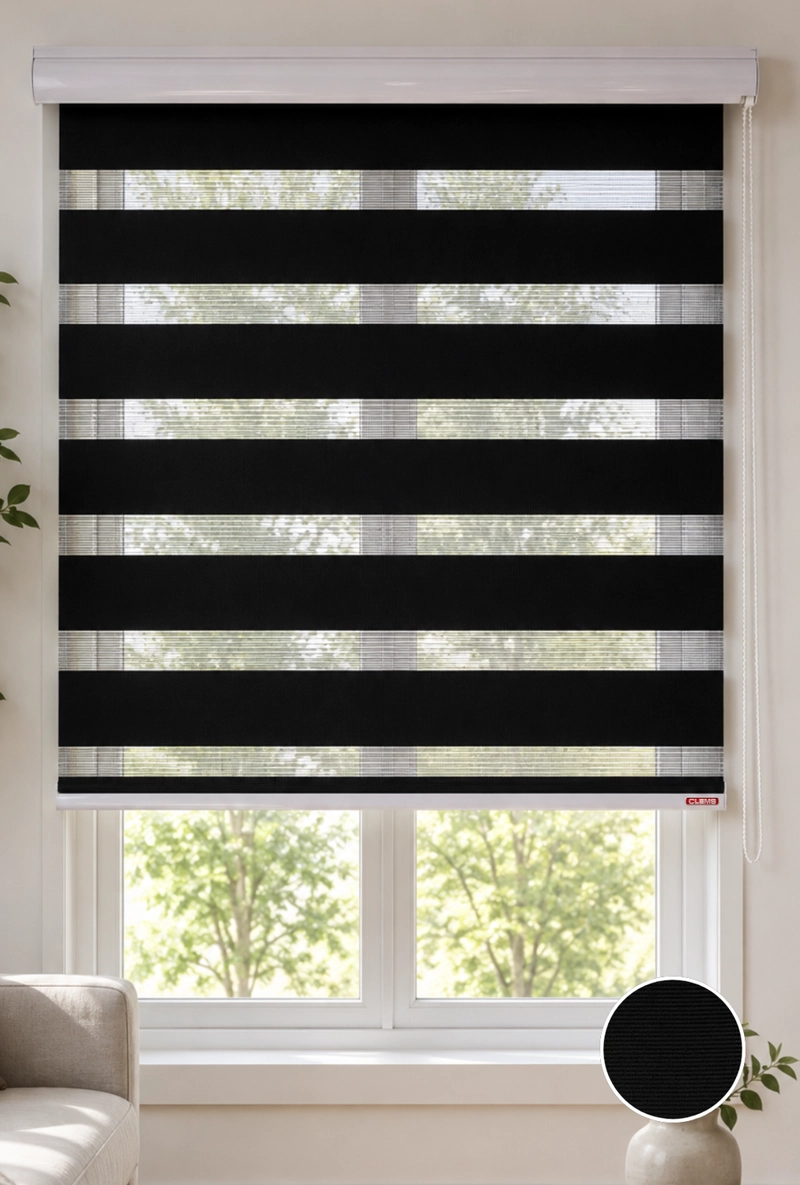 CORTINA ROLLER DUO 200X220 NEGRO - 1