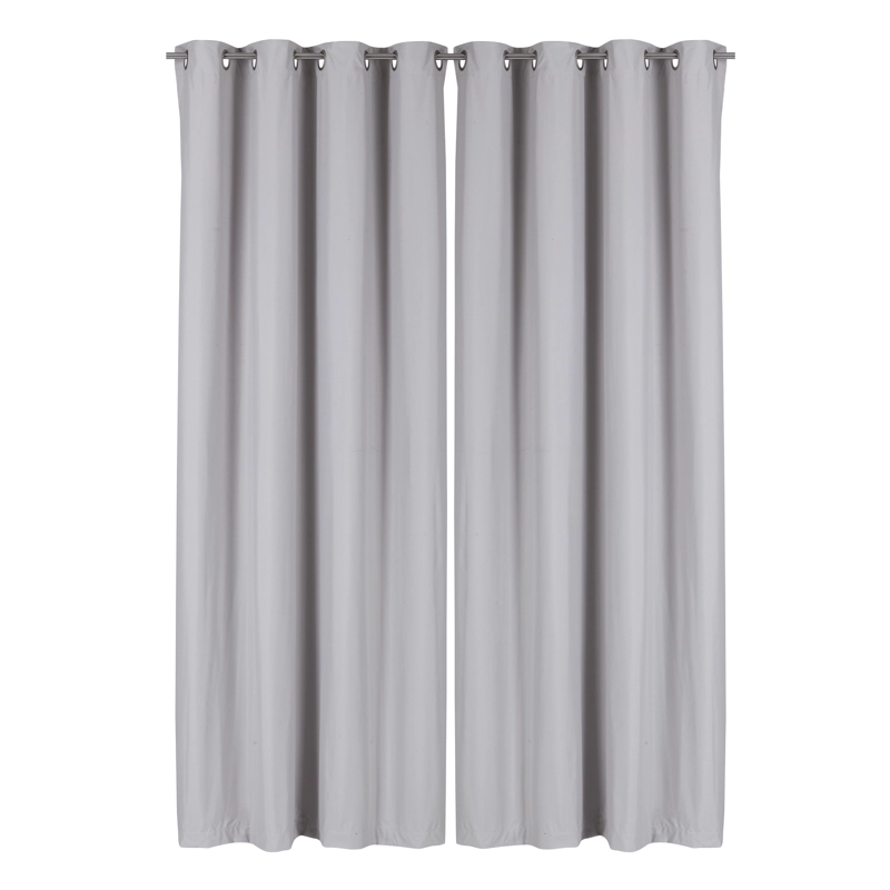 CORTINA BLACKOUT 100% ENGOMADA TERMICA TELA LIGERA 140X225 - MICROFIBRA PREMIUM - 2 PAÑOS MARFIL - 1