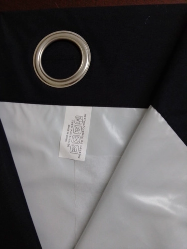 CORTINA BLACKOUT 100% ENGOMADA TERMICA TELA LIGERA 140X225 - MICROFIBRA PREMIUM - 2 PAÑOS NEGRO - 9