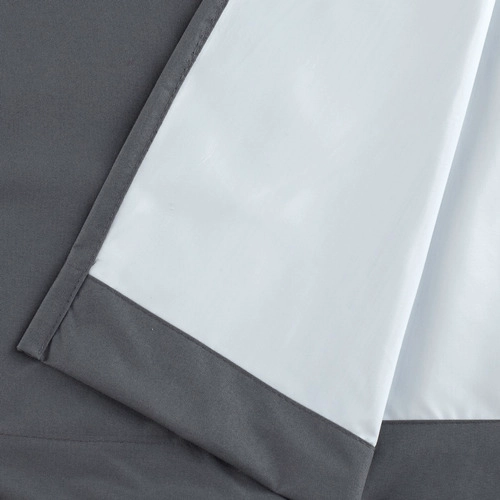 CORTINA BLACKOUT 100% ENGOMADA TERMICA TELA LIGERA 140X225 - MICROFIBRA PREMIUM - 2 PAÑOS GRIS OSCUR - 3