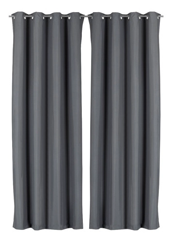 CORTINA BLACKOUT 100% ENGOMADA TERMICA TELA LIGERA 140X225 - MICROFIBRA PREMIUM - 1 PAÑO GRIS OSCURO - 1