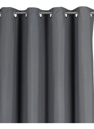 CORTINA BLACKOUT 100% ENGOMADA TERMICA TELA LIGERA 140X225 - MICROFIBRA PREMIUM - 1 PAÑO GRIS OSCURO - 2
