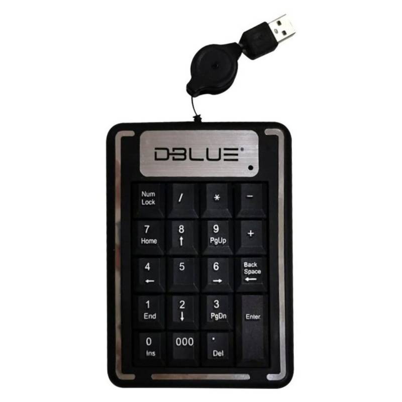 TECLADO NUMÉRICO USB RETRÁCTIL DBLUE DBK9A - 2