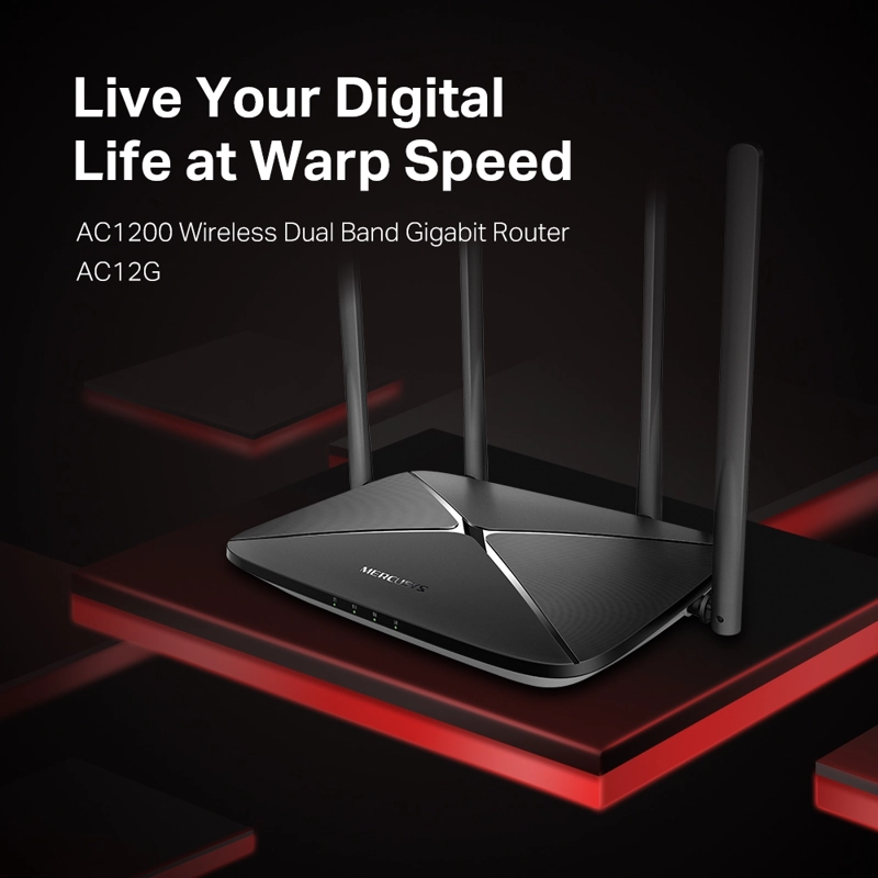 ROUTER WIFI MERCUSYS AC12G GIGABIT DUAL BAND AC1200 - 2