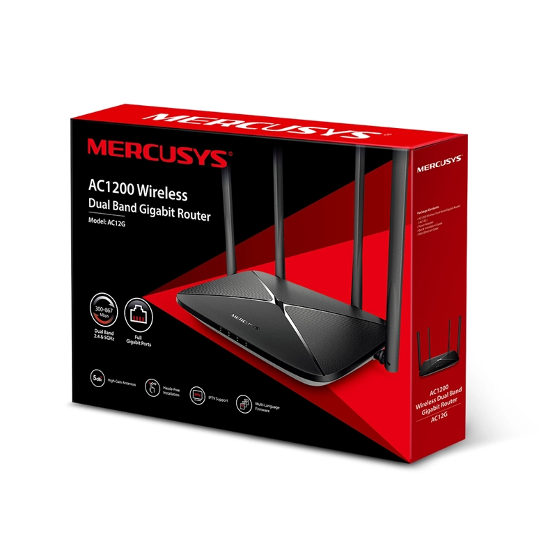 ROUTER WIFI MERCUSYS AC12G GIGABIT DUAL BAND AC1200 - 3