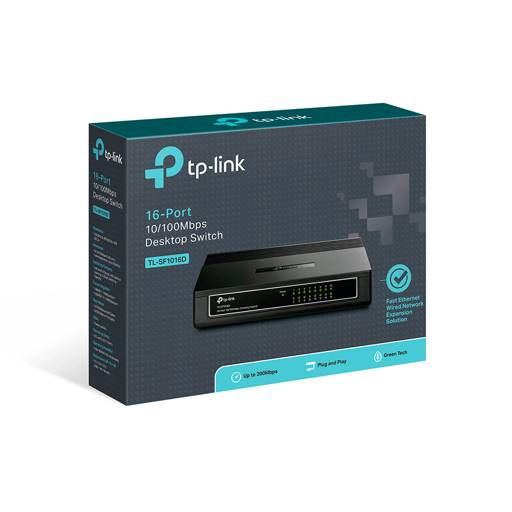SWITCH NO ADMINISTRABLE DE ESCRITORIO 16X10/100MBPS AUTO-NEGOCIACION TP-LINK TL-SF1016D - 3