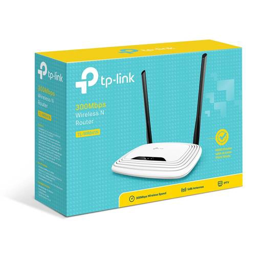 ROUTER INALAMBRICO TP-LINK TL-WR841N, 300MBPS, WI-FI N, 2 ANTENAS EXTERNAS, 4 PUERTOS LAN