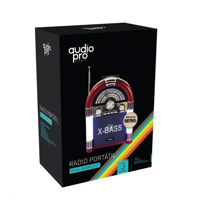 RADIO ROCKOLA FM DE 3 BANDAS RECARGABLE AUDIO PRO AP02081 - 2