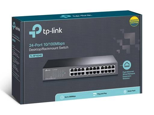 SWITCH TP-LINK TL-SF1024D 24 PUERTOS 10/100MBPS, DISEÑO COMPACTO, AUTO MDI/MDIX, RACKABLE, NO ADMINI - 3