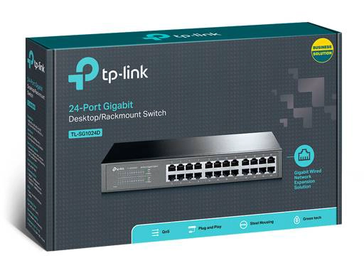 SWITCH TP-LINK TL-SG1024D 24 PUERTOS GIGABIT, DISEÑO COMPACTO, AUTO MDI/MDIX, RACKABLE, NO ADMINISTR - 3