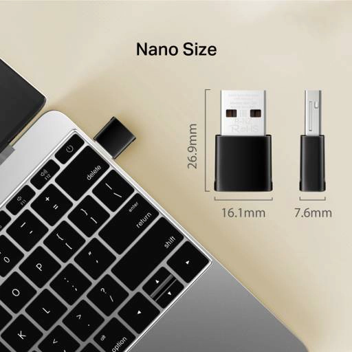 ADAPTADOR USB NANO WI-FI MERCUSYS MA12N N300 - 300 MBPS, WPA3, PLUG & PLAY - 2